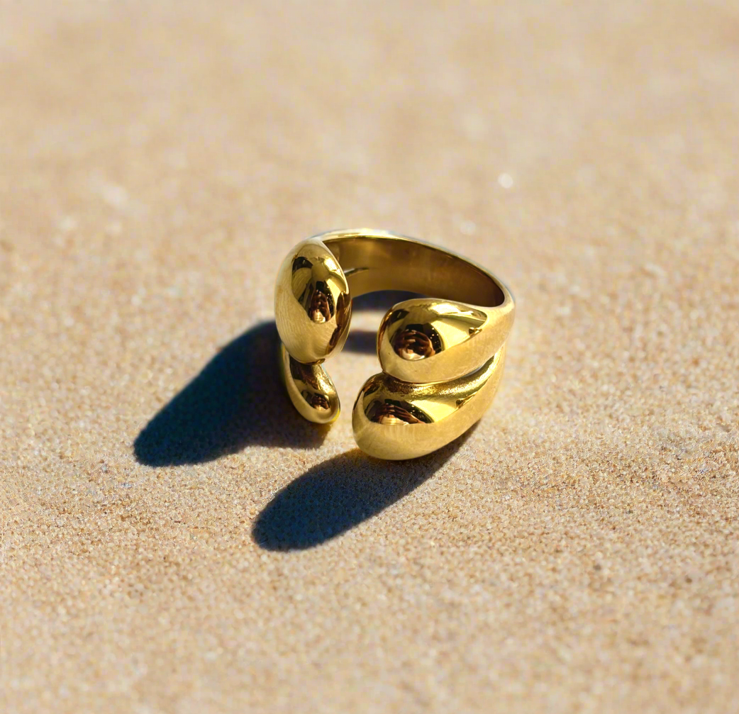 Bold 18K Gold Statement Ring