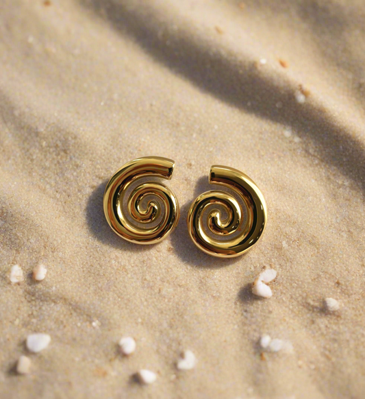 Golden Swirl Earrings